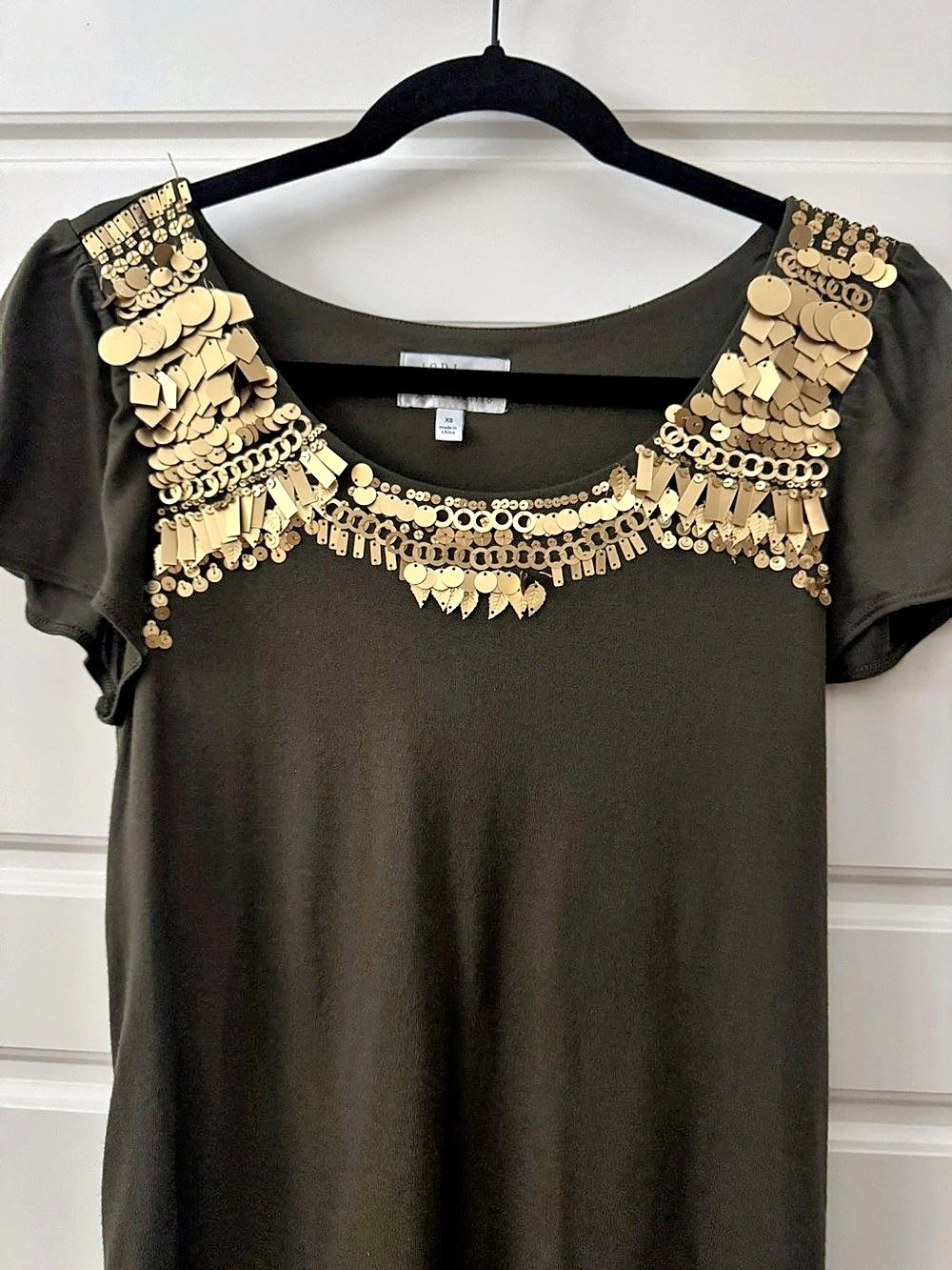 Jodi Arnold for The Limited Embellished Maxi Dress in Black Size XS